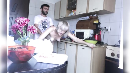 Ashot fucked a Muscovite in the kitchen