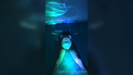 Naked in the pool