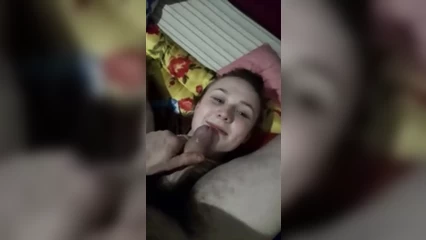 I ask my friend to take it in her mouth
