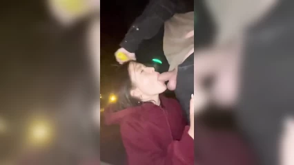 Dick sucks on a scooter