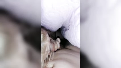 Filmed secretly under the blanket as a friend sucks