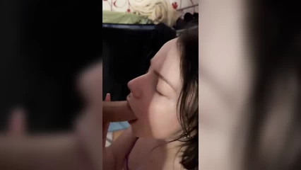 My sister really likes to give blowjob