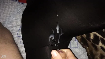 Came all over his wife in pantyhose