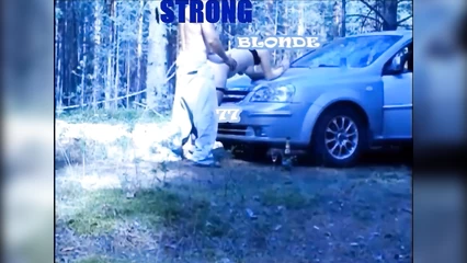 Took a mature blonde to the forest