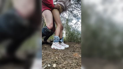Olya got fucked powerfully outdoors
