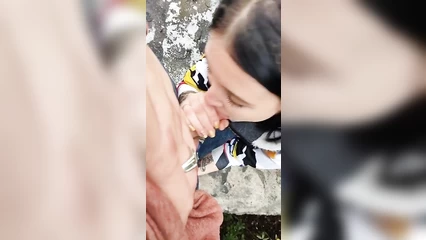 Blowjob in nature