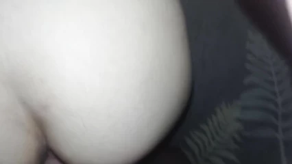 Pulls neighbor Christina from behind
