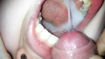 Cum in wife's mouth