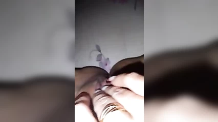 Chick fingering her pussy from lack of sex