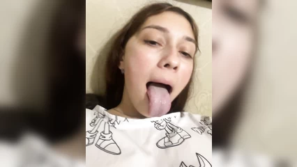 Tongue shows and teases, bitch, everyone