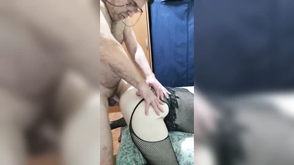 Doggystyle on your old lady in slutty lingerie