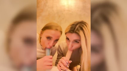 Stream blondes with toys