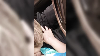 Elena sucks me while driving