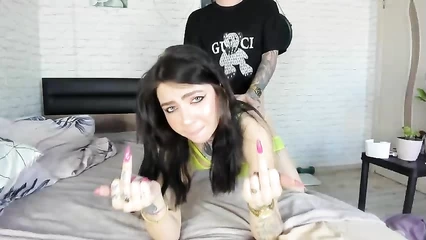 Beautiful slut gets fucked in mouth and hole