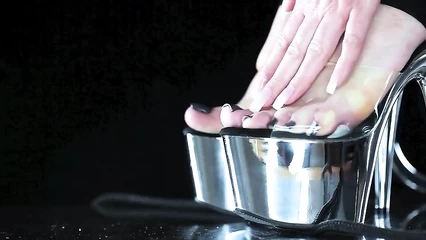 Latex foot fetish