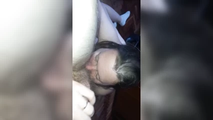 Cuckold's wife licks ass