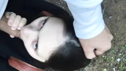 The student decided to take it in her mouth