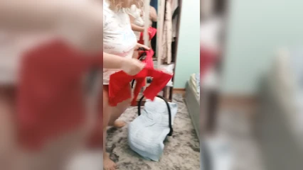 My wife is changing clothes