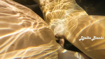 Beautiful home sex underwater