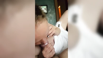 Talking on the phone with a dick in your mouth