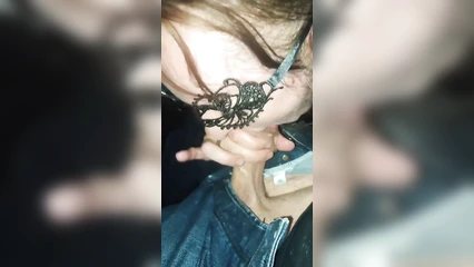 Delicious blowjob in the car