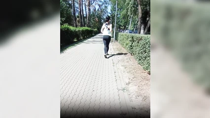 Grabbed a runner's ass
