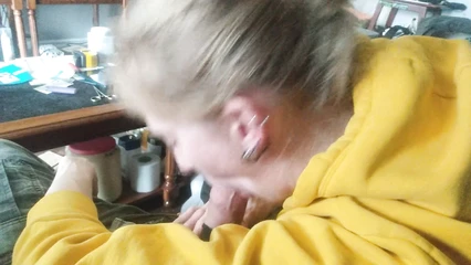 Blowjob at the table