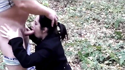 I fuck my friend Lena in the forest