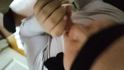 Gives a friend a blowjob while blindfolded