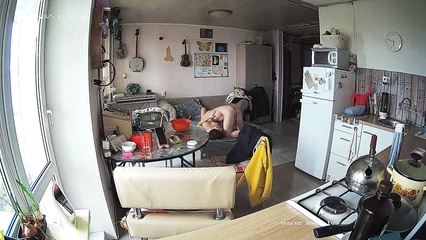 They chat and fuck in the kitchen
