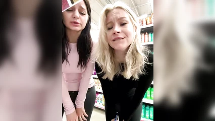 Two girlfriends are ready to have some fun