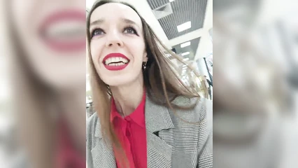 Kristina at the shopping center