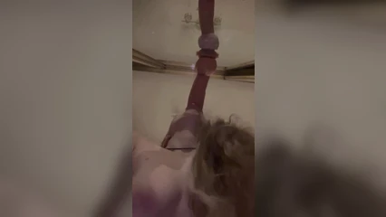 Fucked my wife's mouth with a dildo