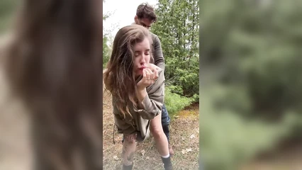 In the forest, in the ass