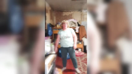The neighbor showed her tits