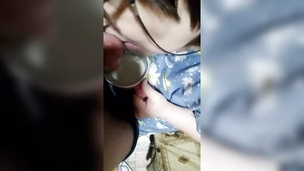 Blowjob with kefir