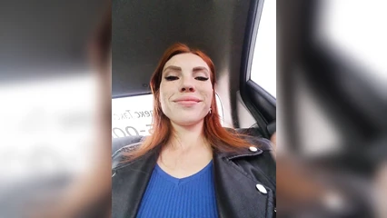 Pantyhose without panties in a taxi
