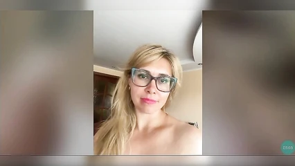 A mature Ukrainian woman with saggy breasts