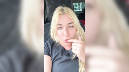 Blonde in the car