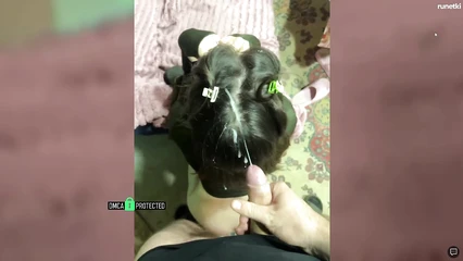 I came on my girlfriend's hair