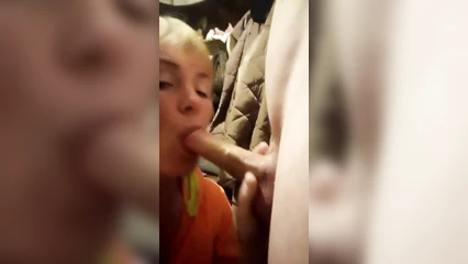 Tanya gives her lover a blowjob