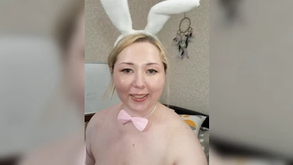 The chubby takes on the image of a sexy bunny