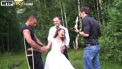 The groom shared his bride with his comrades in the forest