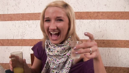 Quickly got Zhanka drunk and fucked her ass roughly with his dick Part 1