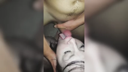 The sperm throat takes a new portion