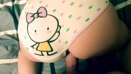 Fucked a bitch in panties and came on her panties
