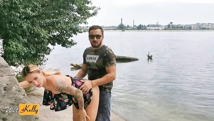 Fucked in a public place on the embankment