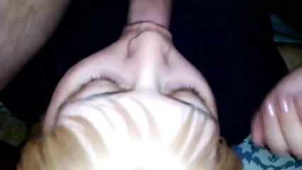 Hairy uncle cums in his wife's mouth