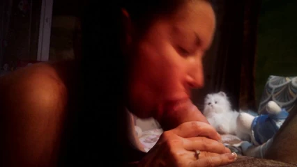 Irina swallows cock balls deep