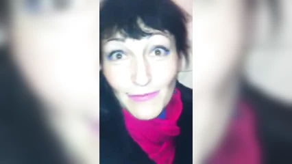 The neighbor masturbated and kissed the penis in the entrance